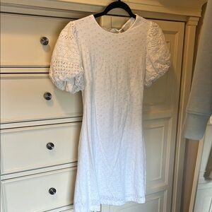 Elegant White Eyelet Dress